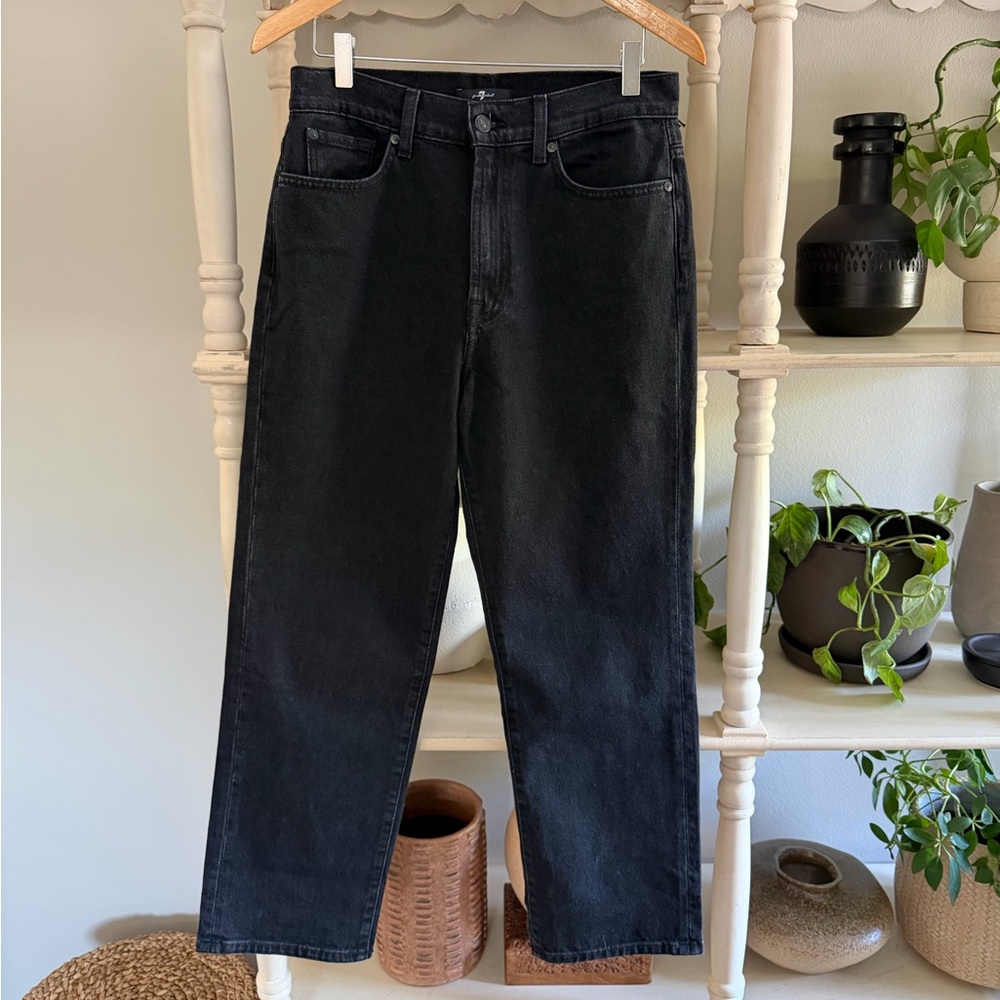 7 For All Mankind Logan Stovepipe Jeans in Thunder (28)